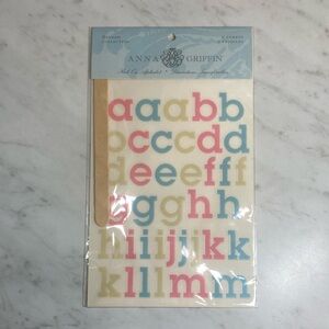 Anna Griffin Hannah Rub On Alphabet NEW